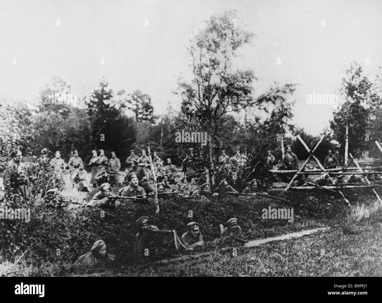 A Guard Outpost Near Petrograd During The Kornilov Revolt 1917