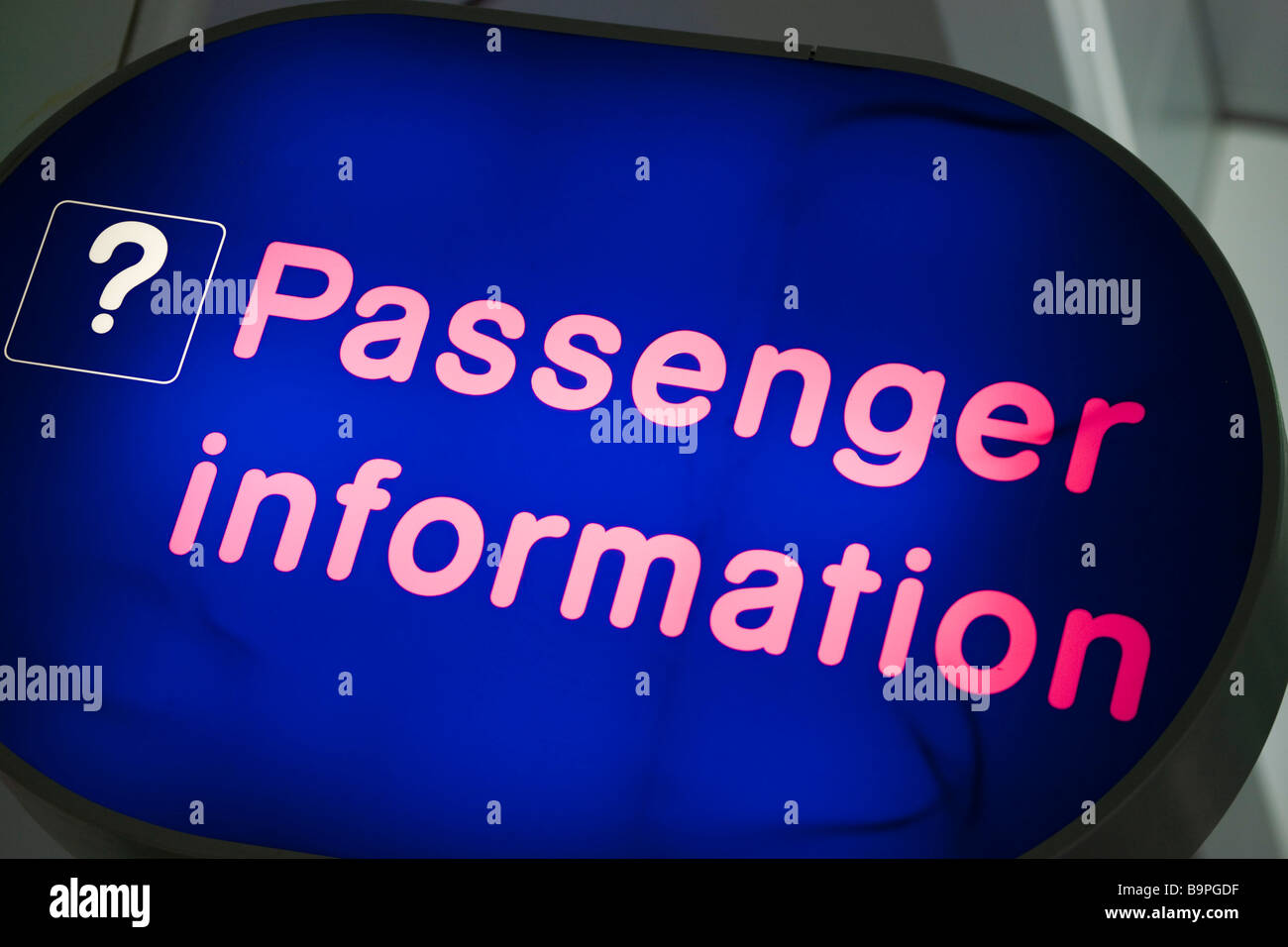 Manchester Airport Uk Passenger Information Sign For Help Desk