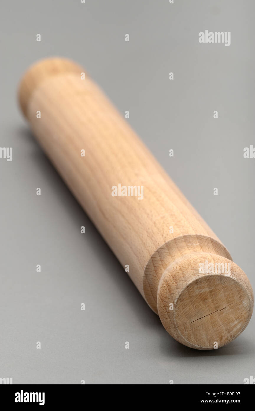Wooden rolling pin Stock Photo Alamy