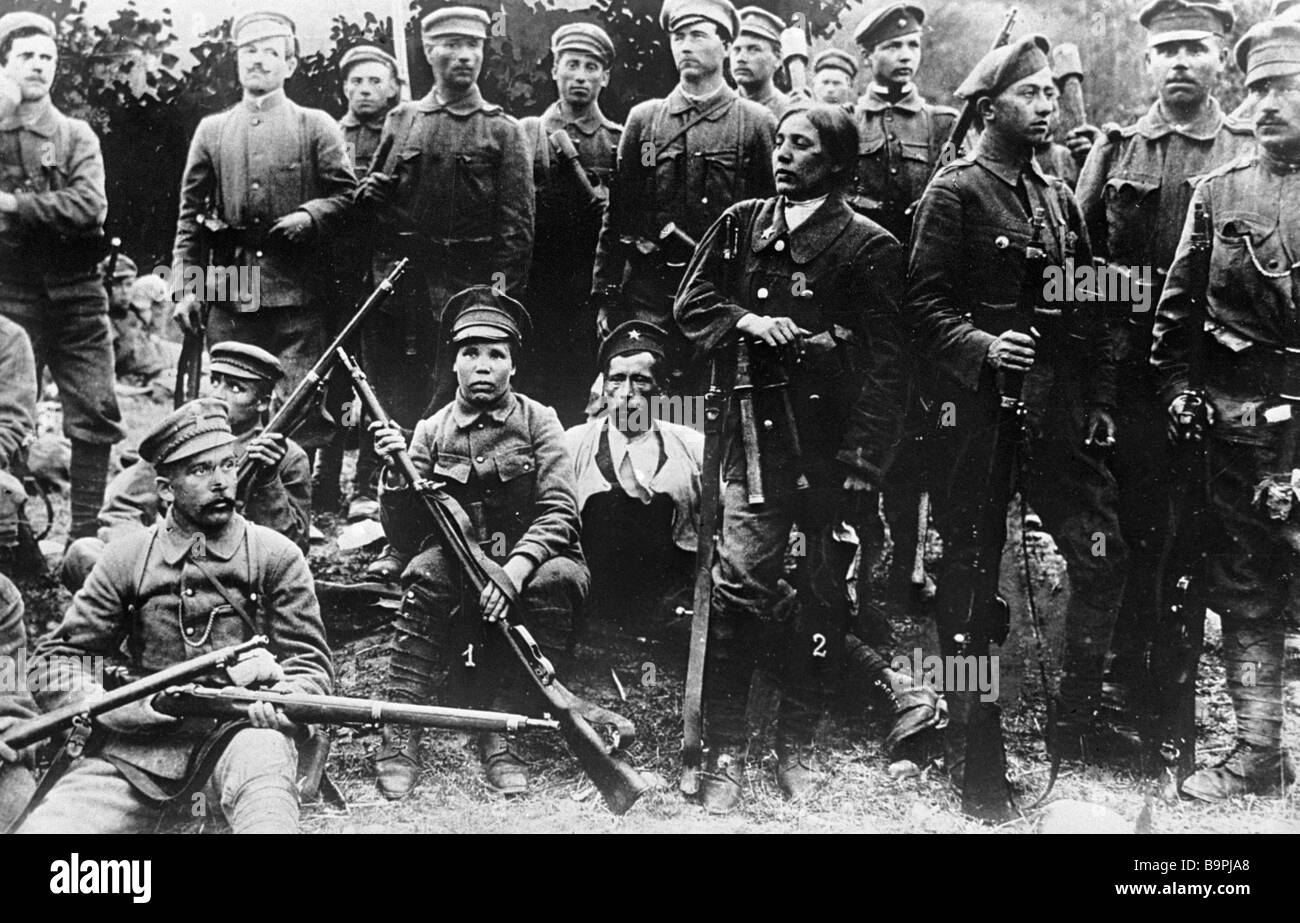 First international Red Guard battalion made up of former prisoners of