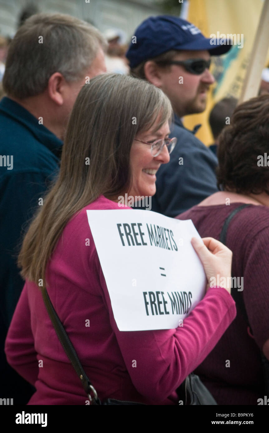 anti spending tax protest tea party Harrisburg PA , demonstrator, Stock Photo