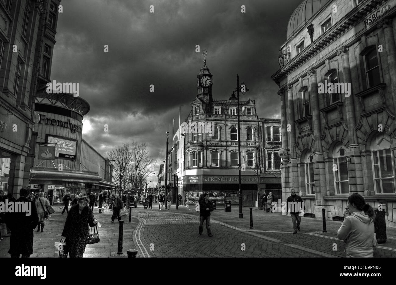 Doncaster High Street Stock Photo Alamy