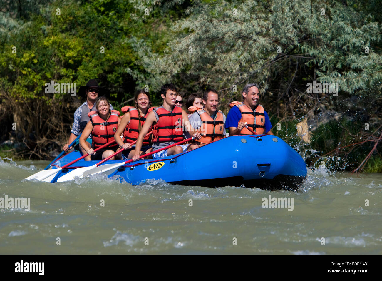 Whitewater rafting Shoshone River Cody Wyoming USA Stock Photo