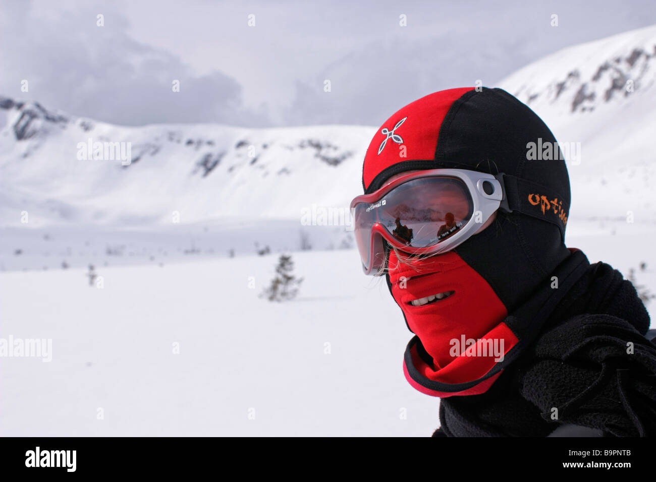 Tour alp skier in ski mask High Tatras Slovakia Stock Photo - Alamy