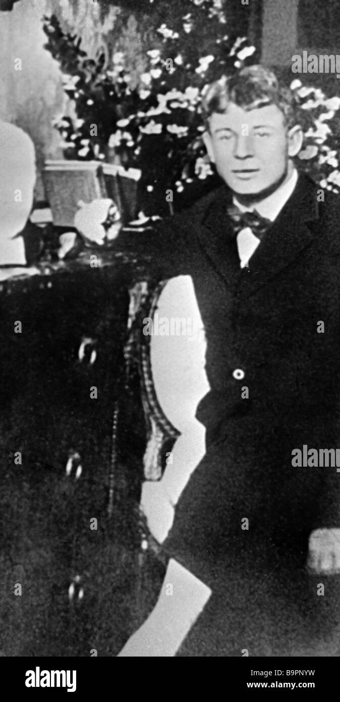 Poet Sergei Yesenin 1895 1925 Stock Photo