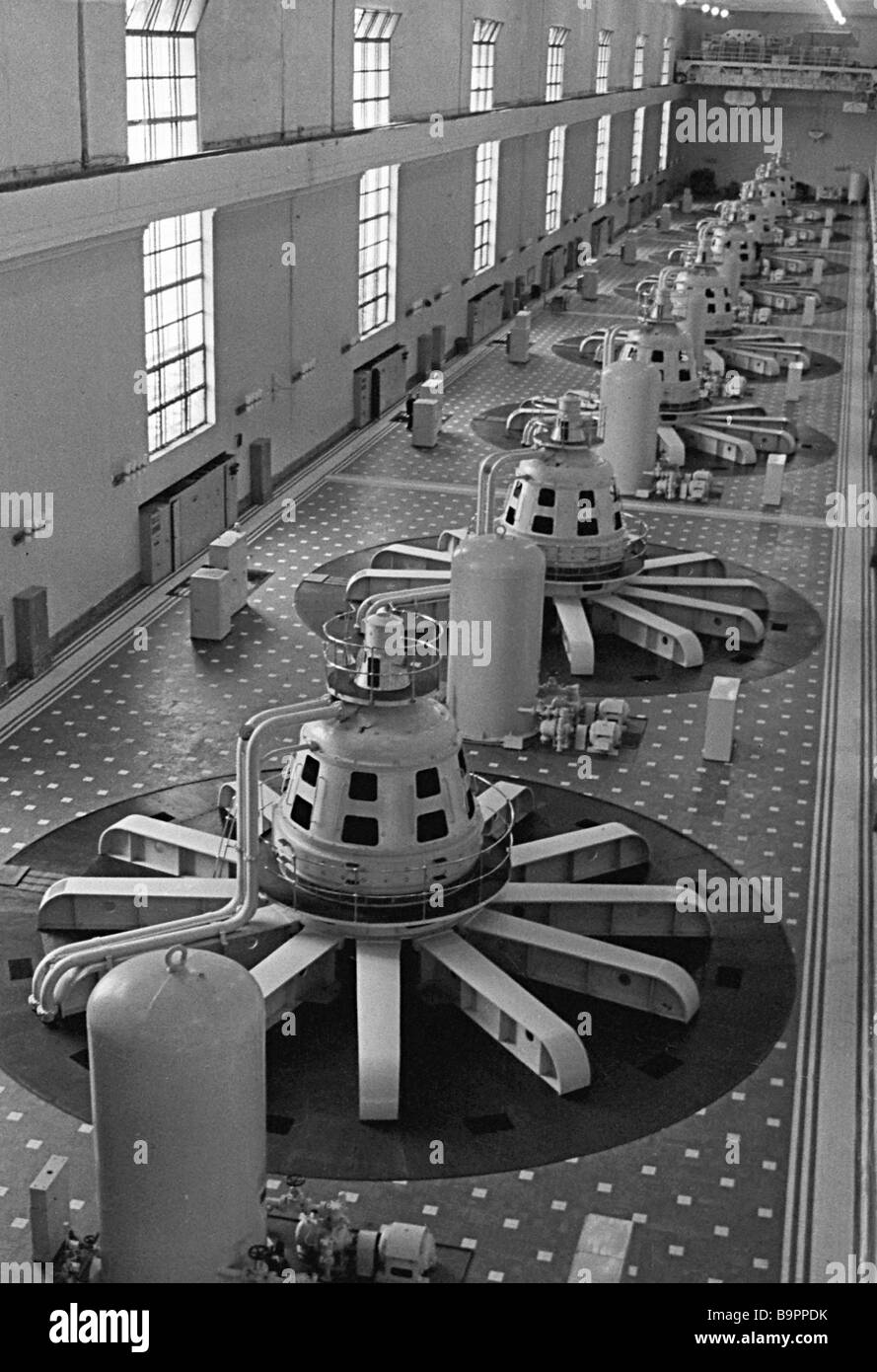 Turbine house Irkutsk hydro power station Stock Photo Alamy