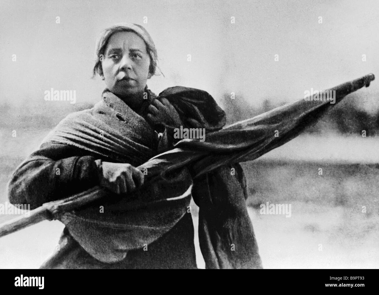 Actress Vera Baranovskaya in a scene from Vsevolod Pudovkin s film