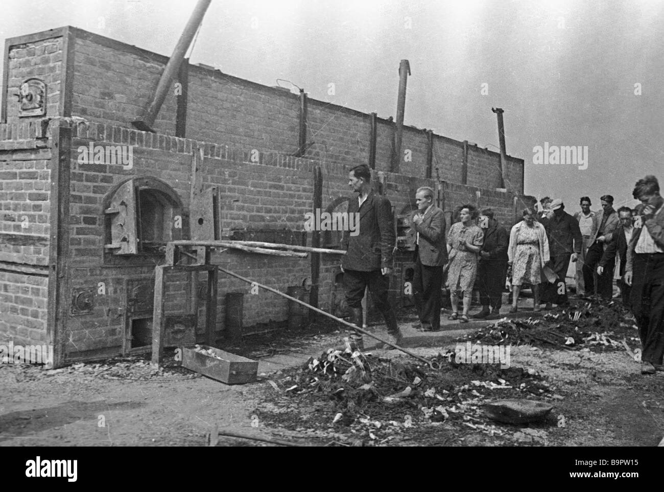 Crematorium furnaces of Maidanek concentration camp were used to burn dead bodies of inmates Stock Photo