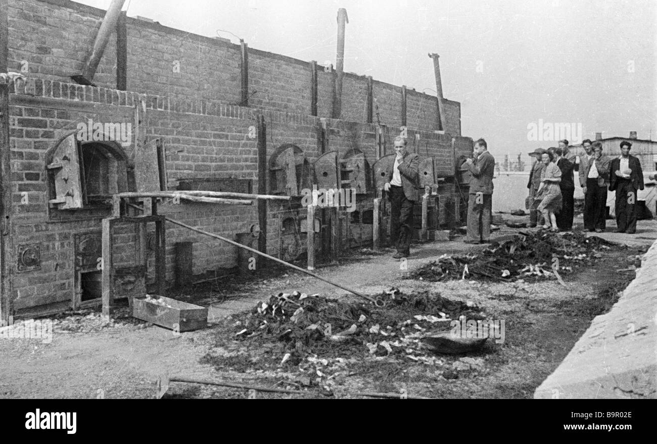 These crematorium furnaces of the Maidanek concentration camp were used ...