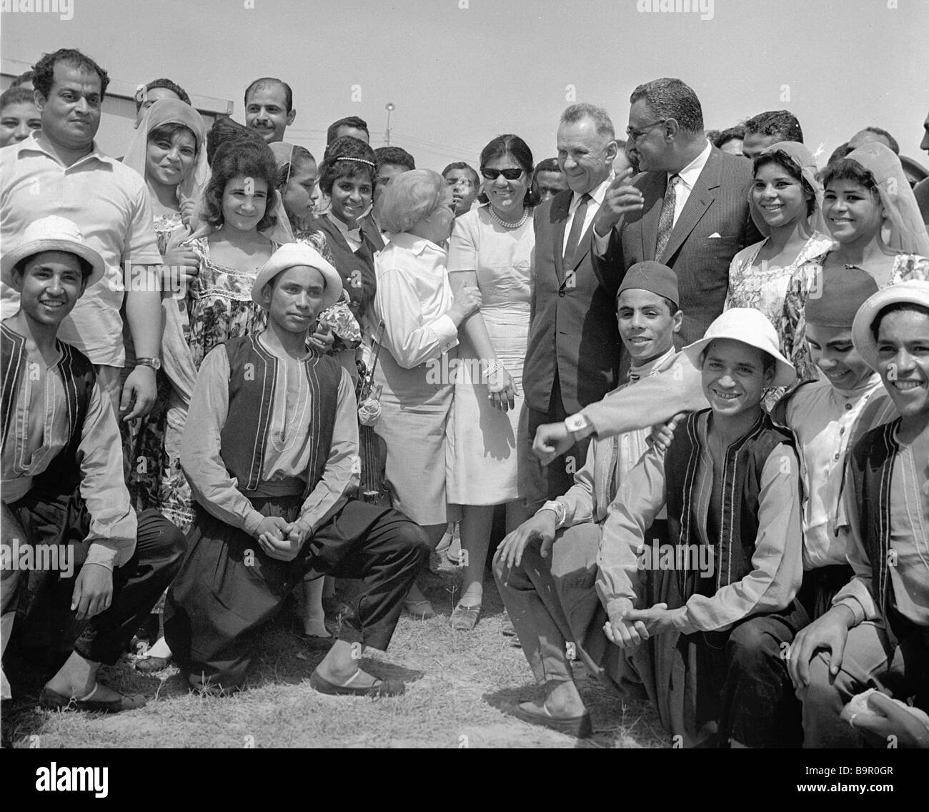 Chairman of the Soviet Council of Ministers Nikolai Kosygin 4th right ...