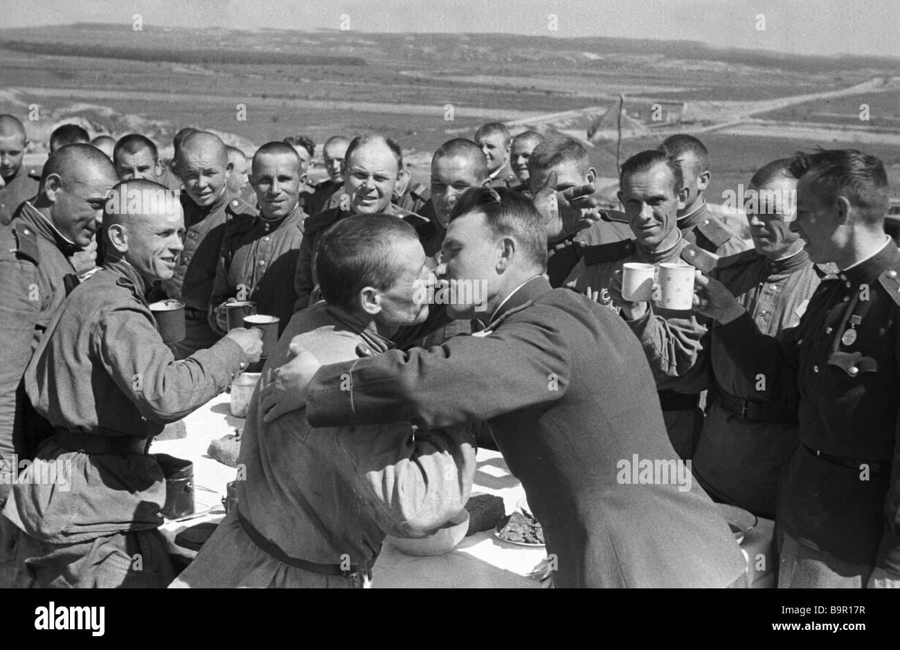 Soldiers celebrating the Victory Day Stock Photo Alamy