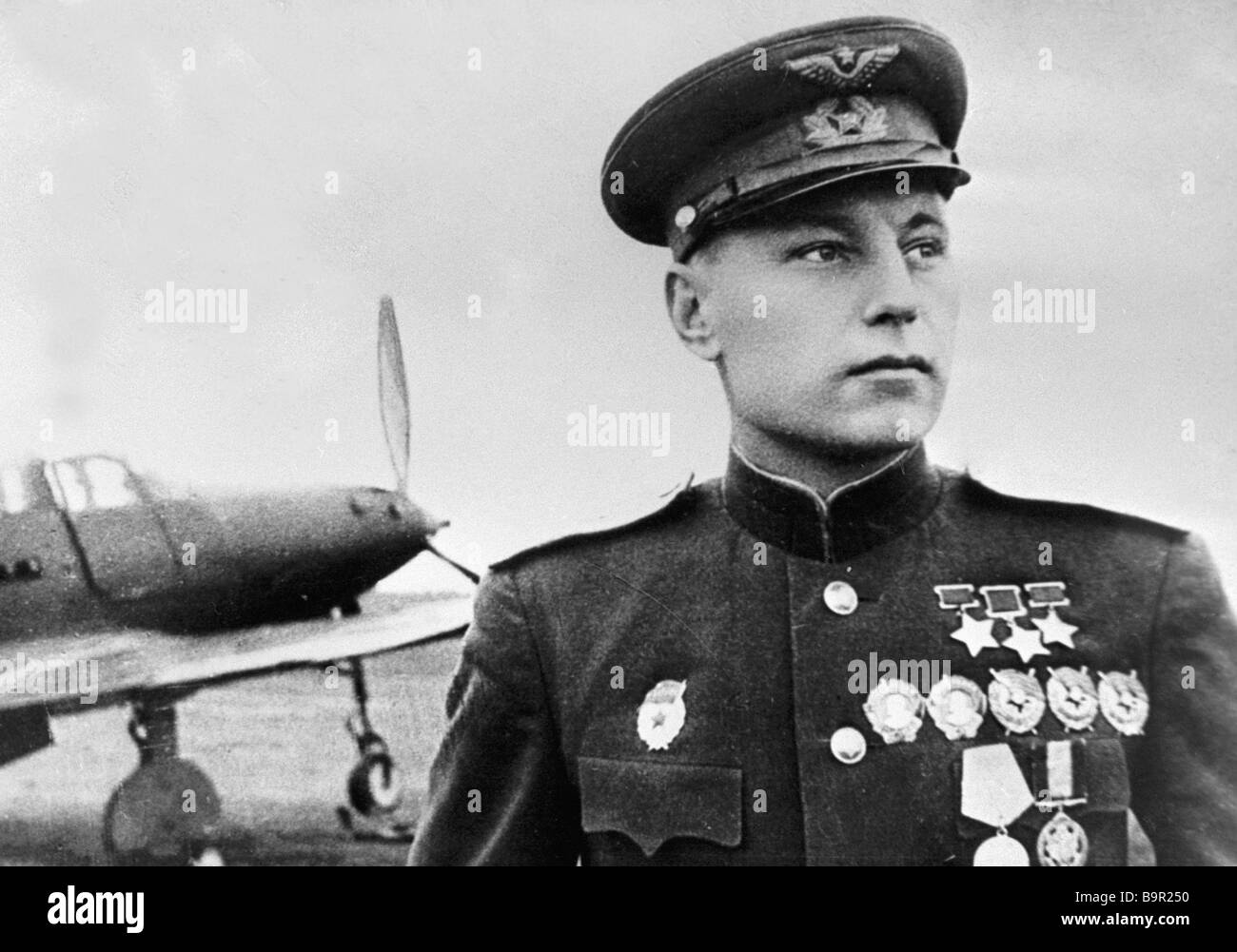 Three Times Hero Of The Soviet Union Pilot And Guards Colonel Alexander ...