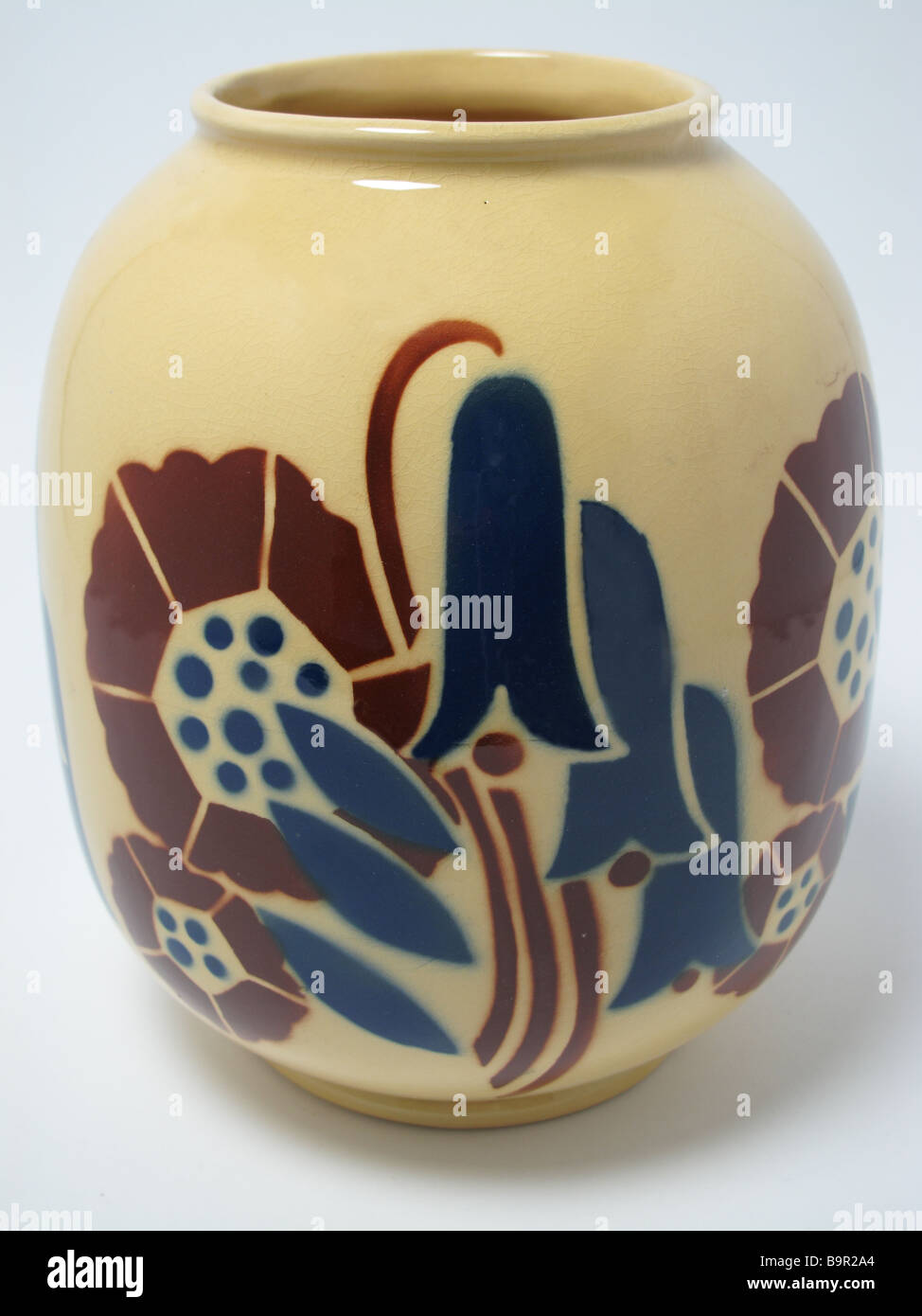 Art Deco French pottery vase by Luneville circa 1930 Stock Photo - Alamy