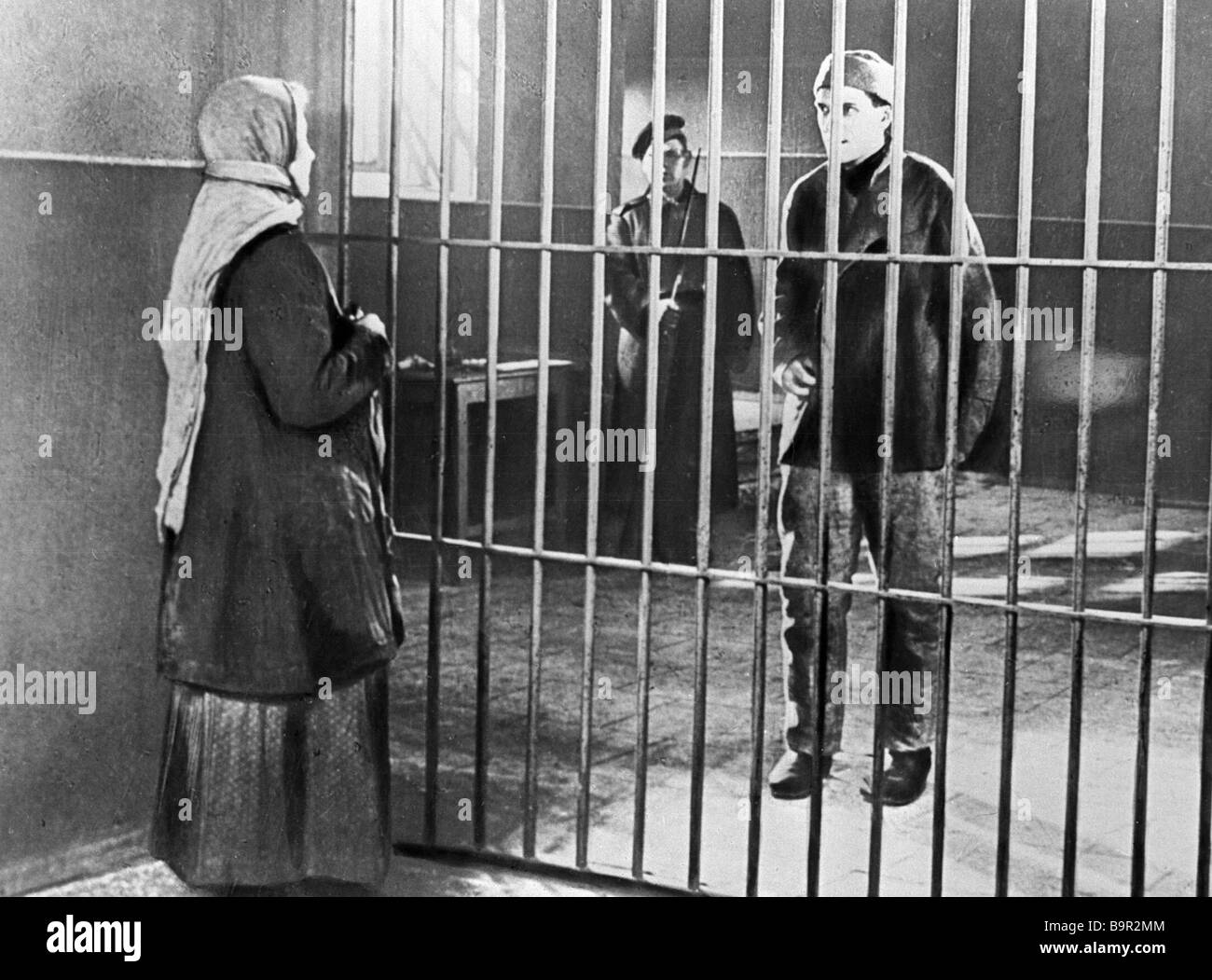 Actress Vera Baranovskaya as Mother left and actor Nikolai Batalov as