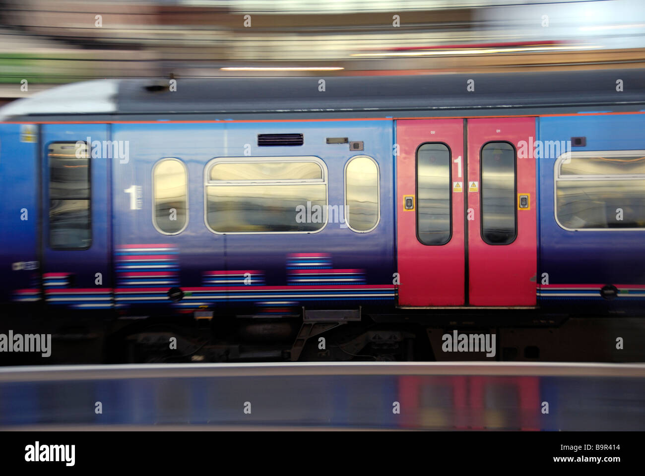 1st Capital Connect train leaving Kings Cross station London Stock ...