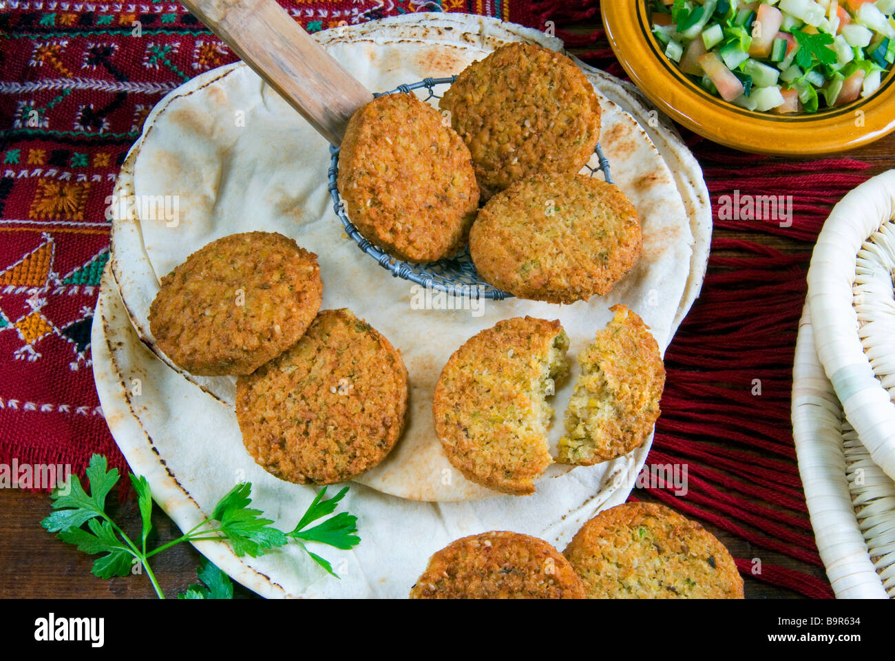 Falafel Chickpeas croquettes Arabic countries Arabic cooking Stock Photo