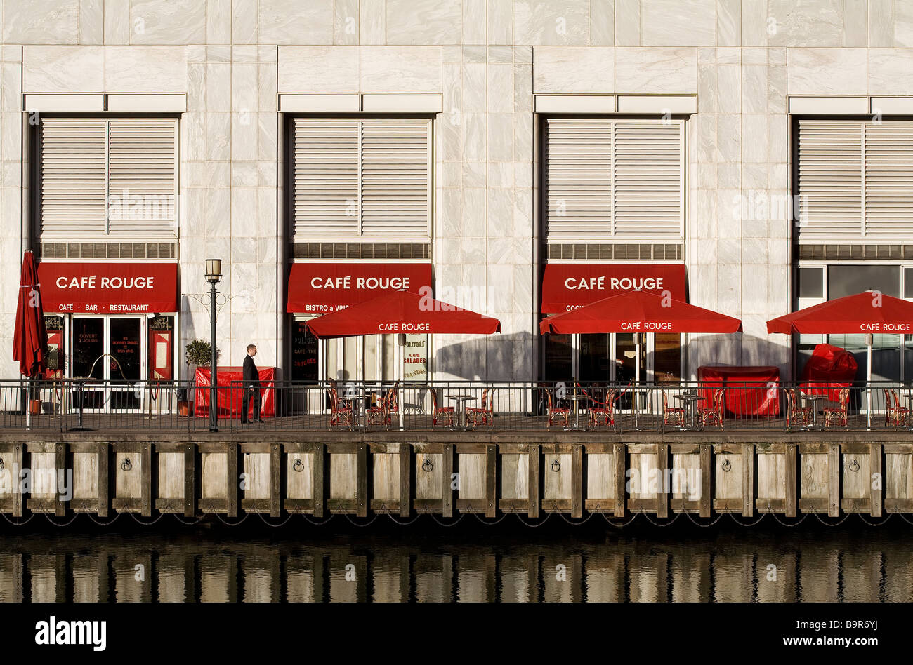 United Kingdom, London, Canary Wharf, Café Rouge Stock Photo