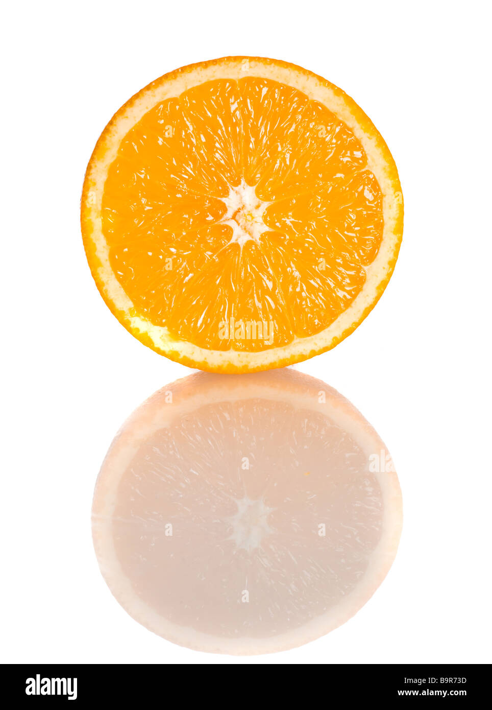 Orange segment on white background Stock Photo Alamy
