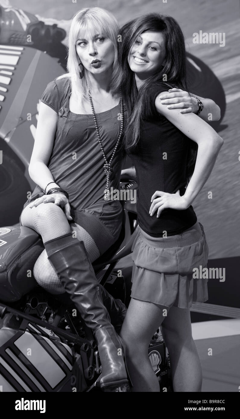 Pretty models posing together Stock Photo Alamy