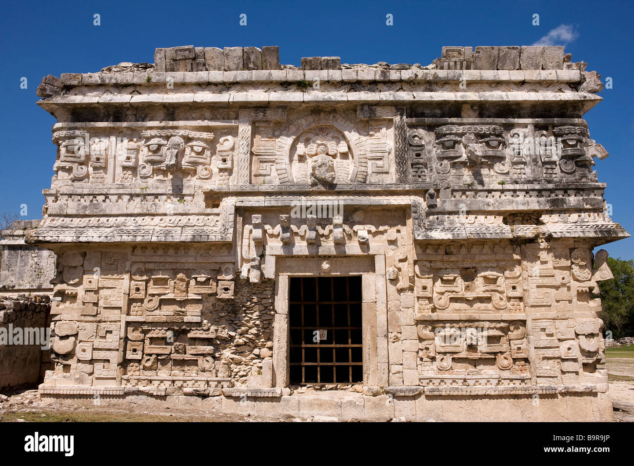 Mexico, Yucatan State, archaeological site of Chichen Itza, classified as World Heritage by UNESCO, the church Stock Photo