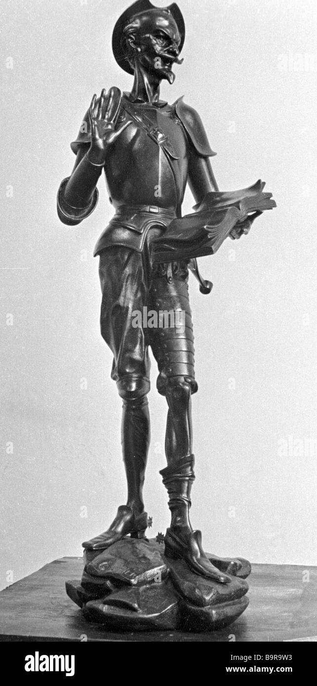 A statue Don Quixote by J Gautier Stock Photo Alamy