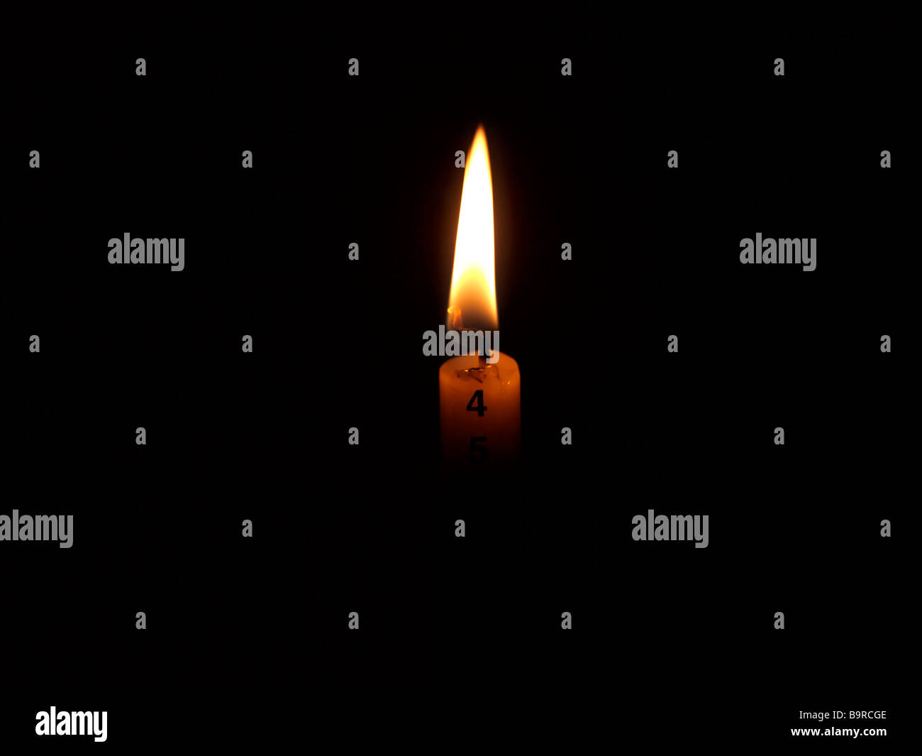 Advent Candle Burning to 4th December St John the Baptist Day Stock