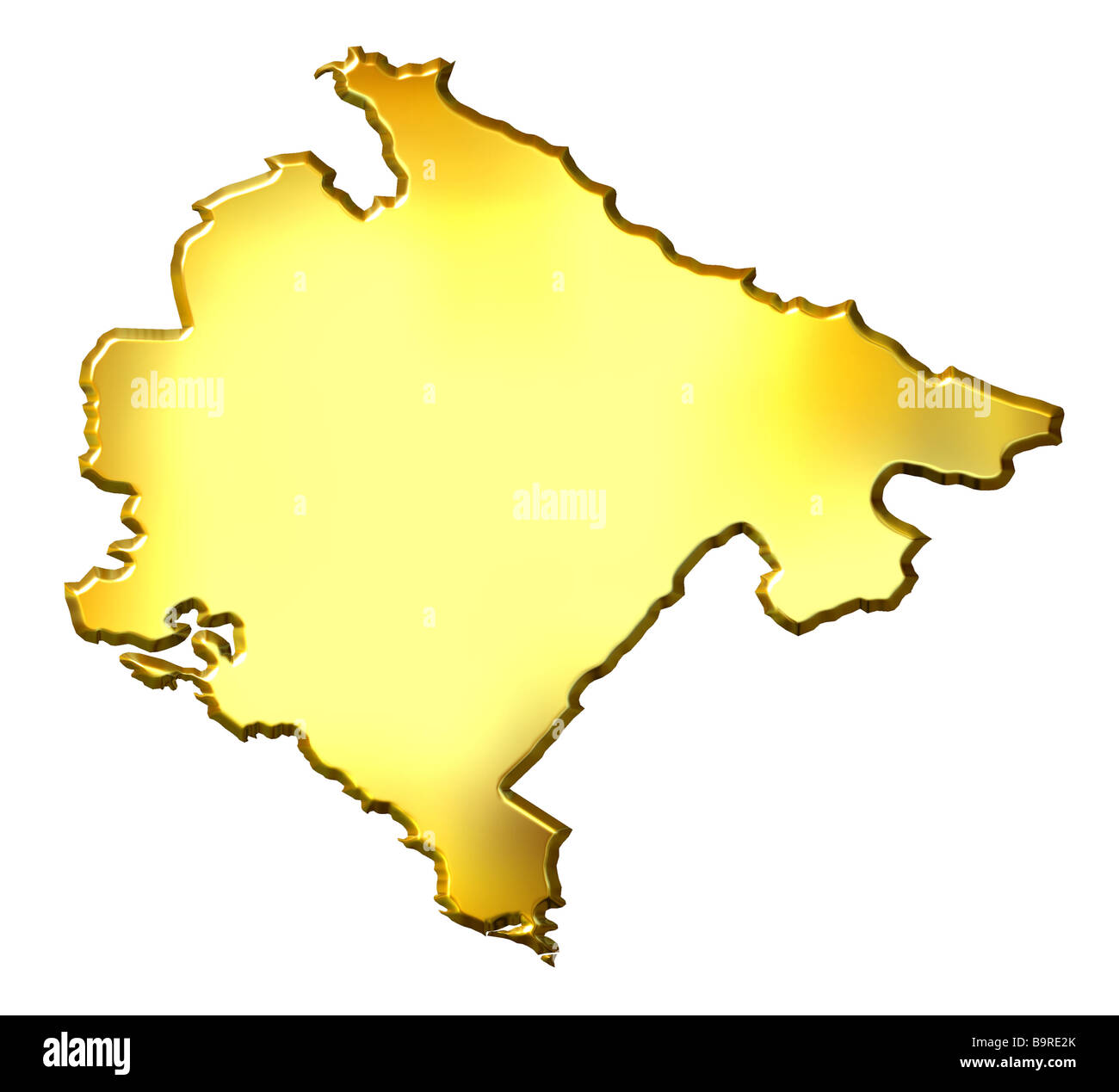 Montenegro map hi-res stock photography and images - Alamy