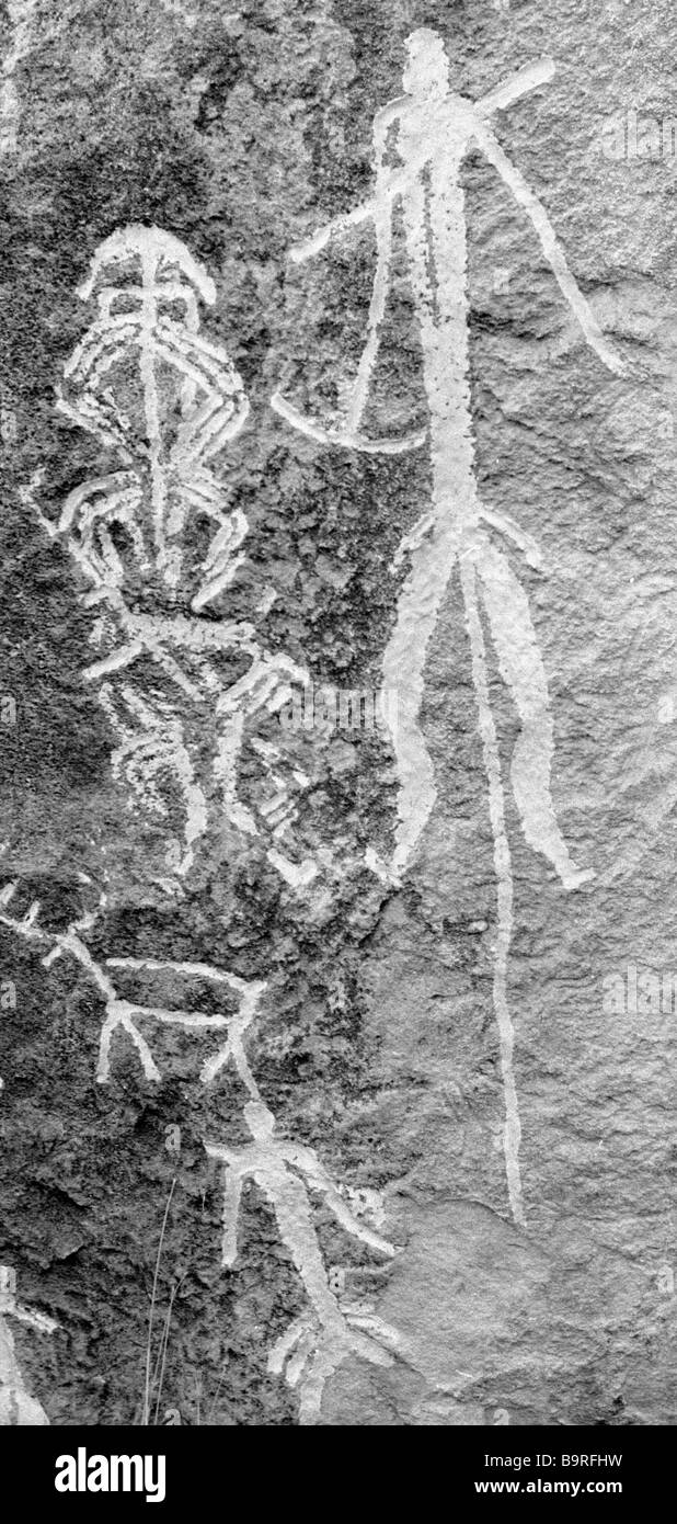 Mesolithic rock paintings in Gobustan Azerbaijan Stock Photo - Alamy