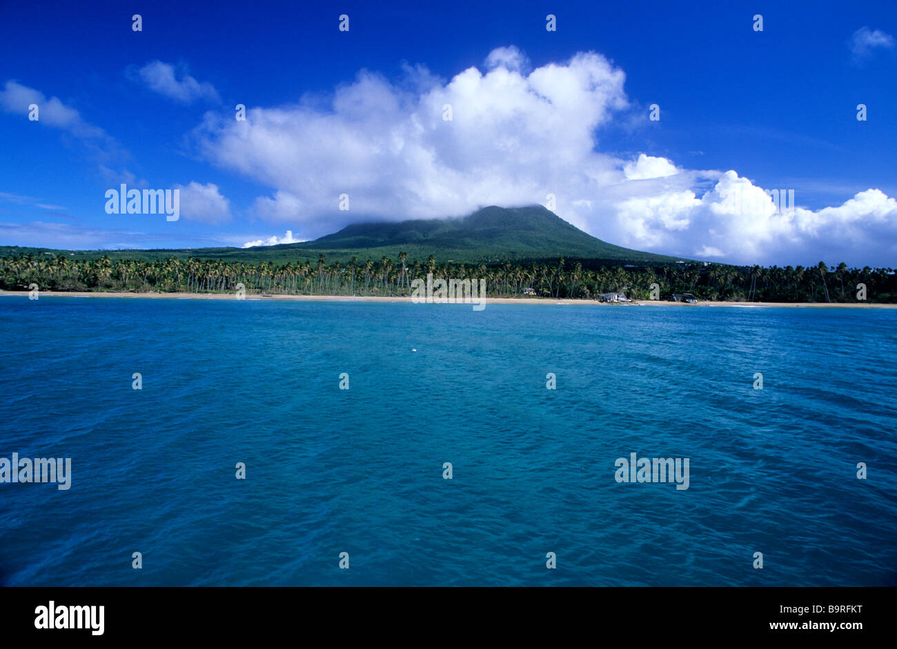 Saint Kitts and Nevis (British West Indies), Nevis Island, volcano Stock Photo