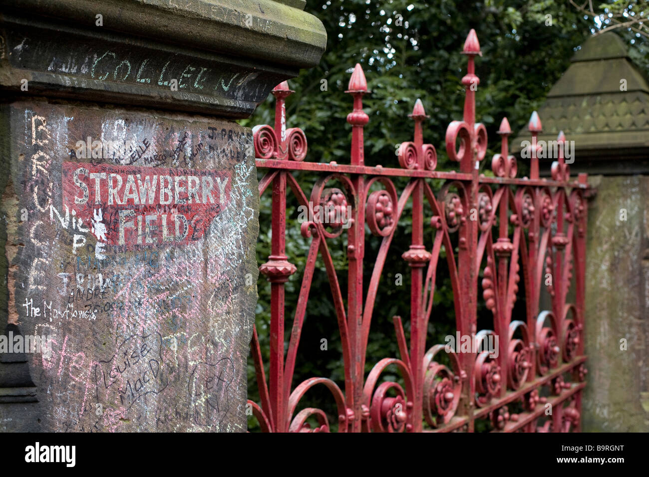 United Kingdom, Liverpool, Woolton, Strawberry Field, former Salvation Army children's home immortalised by The Beatles Stock Photo