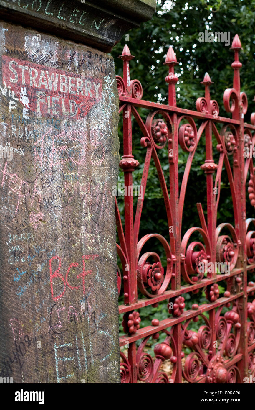 United Kingdom, Liverpool, Woolton, Strawberry Field, former Salvation Army children's home immortalised by The Beatles Stock Photo