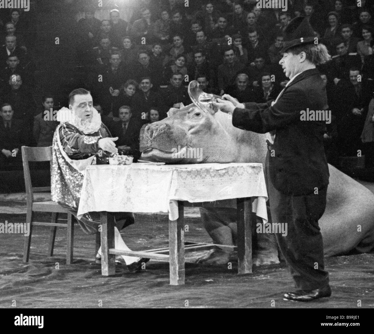 Circus performers Vladimir Durov left and Mikhail Rumyantsev as