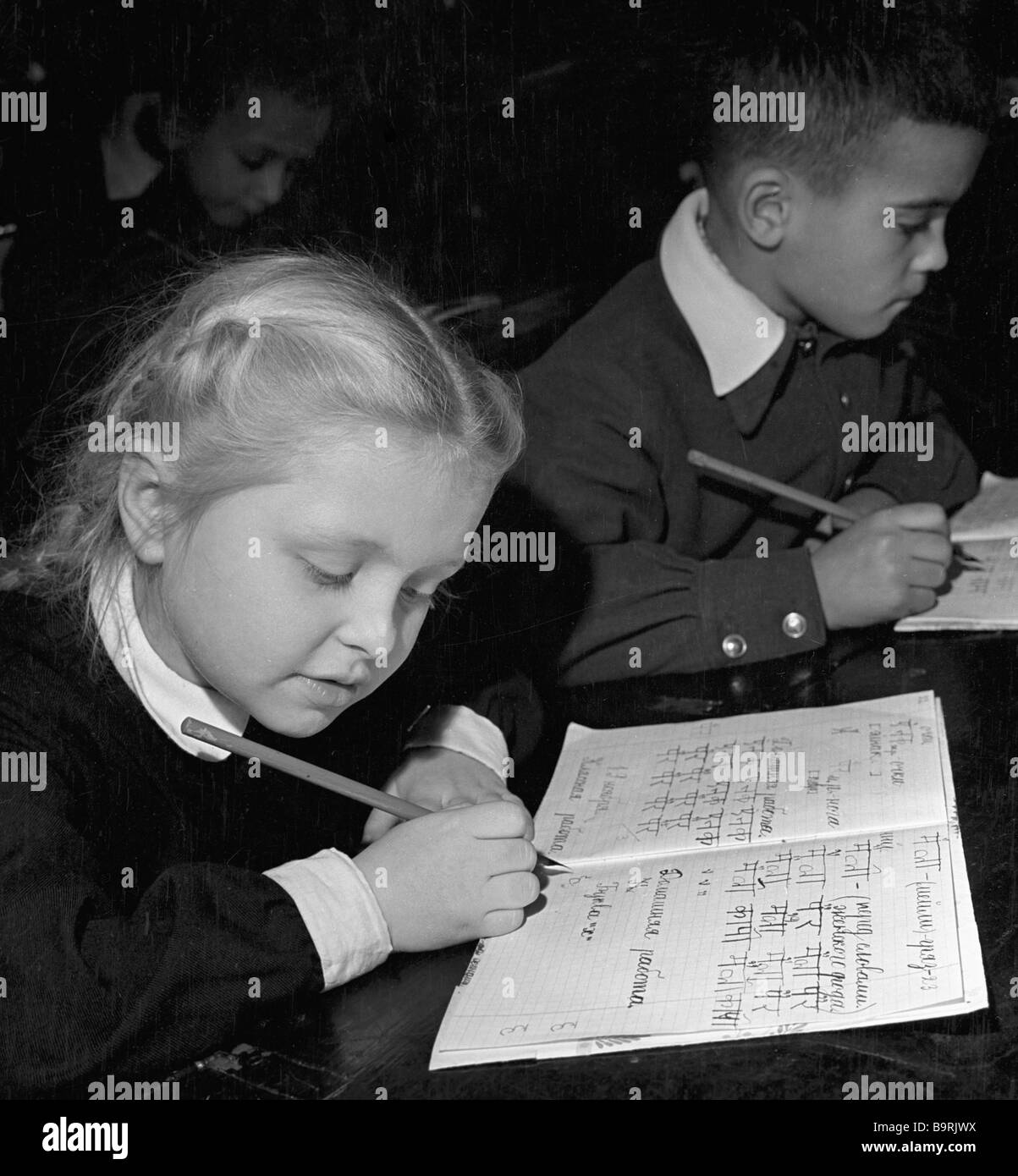 School pupils during a lesson Stock Photo - Alamy