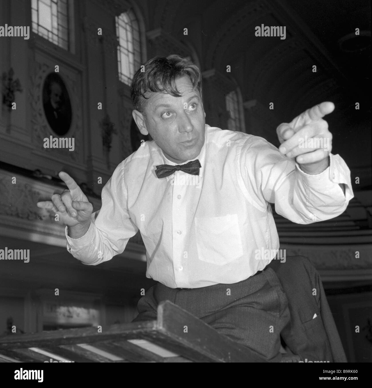 Orchestra conductor Kirill Kondrashin during rehearsal Stock Photo - Alamy