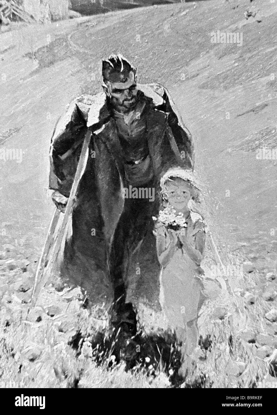 The First Spring by Vasily Gurin 1966 reproduction Stock Photo Alamy