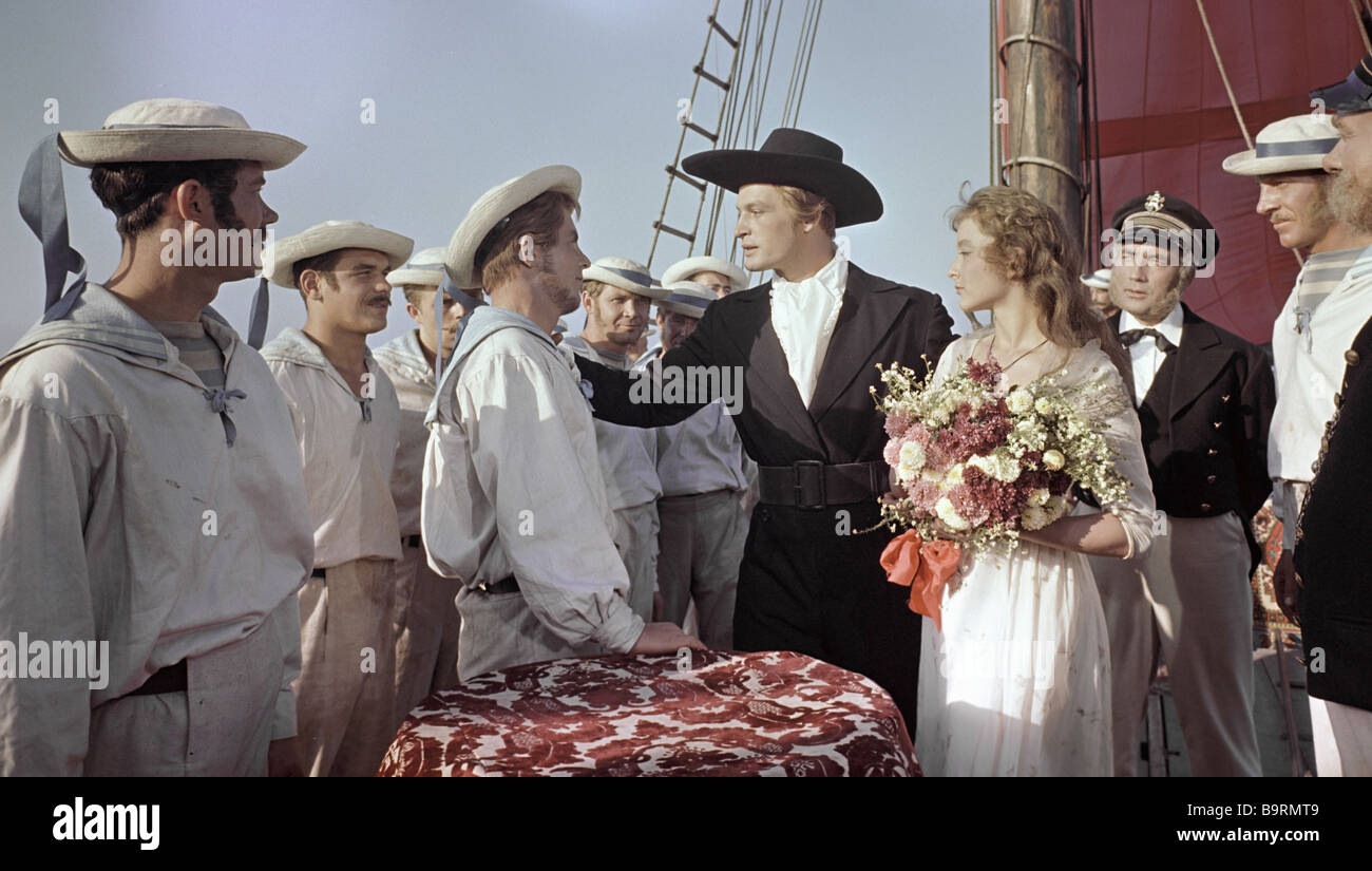 Wedding of Assol and Grei aboard the ship Secret A scene from the film ...