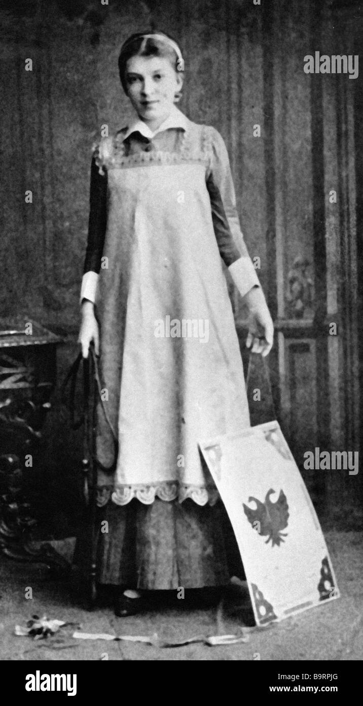 Russian actress Maria Savina 1854 1915 as Verochka in Ivan Turgenev s