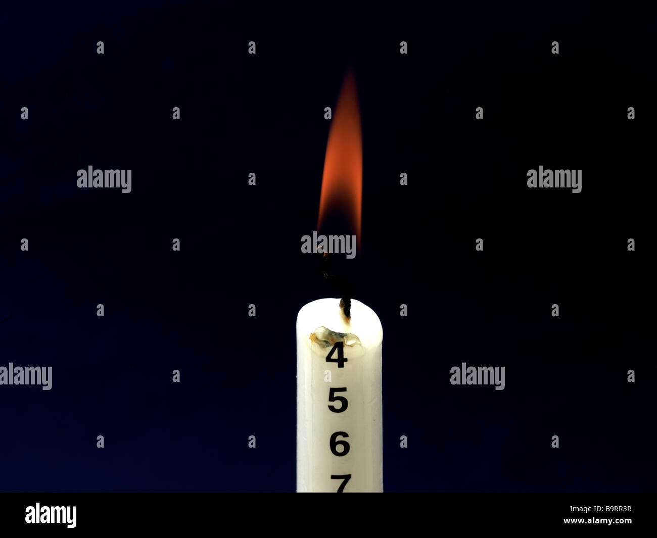 Advent Candle Burning to 4th December St John the Baptist Day Stock