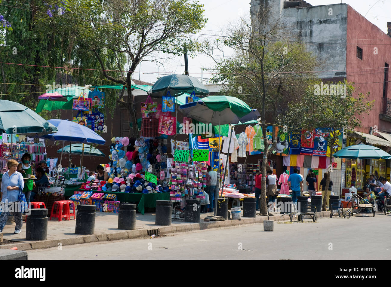 Colourful market in the Centro Historico, Mexico City Stock Photo