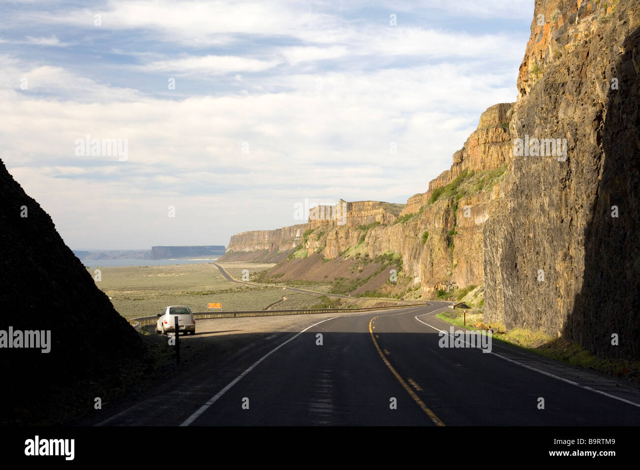 Coulee Corridor - Eastern Washington near Steamboat Rock State Park Stock Photo