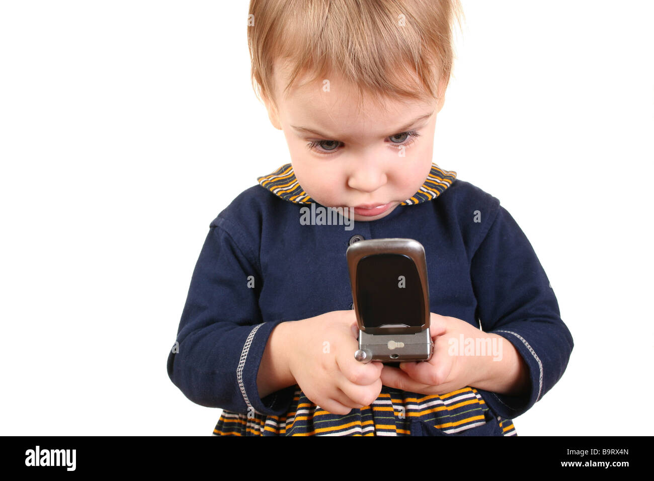 baby push phone Stock Photo