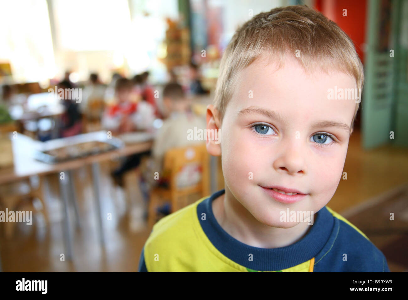 Child In Kindergarten Stock Photo Alamy