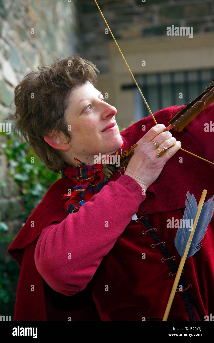 Female longbow archer, archers, arrow, bow, archery, target, weapon