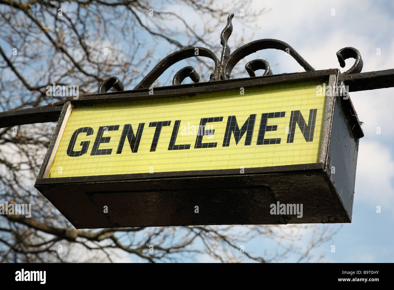 Sign on public convenience, London Stock Photo - Alamy