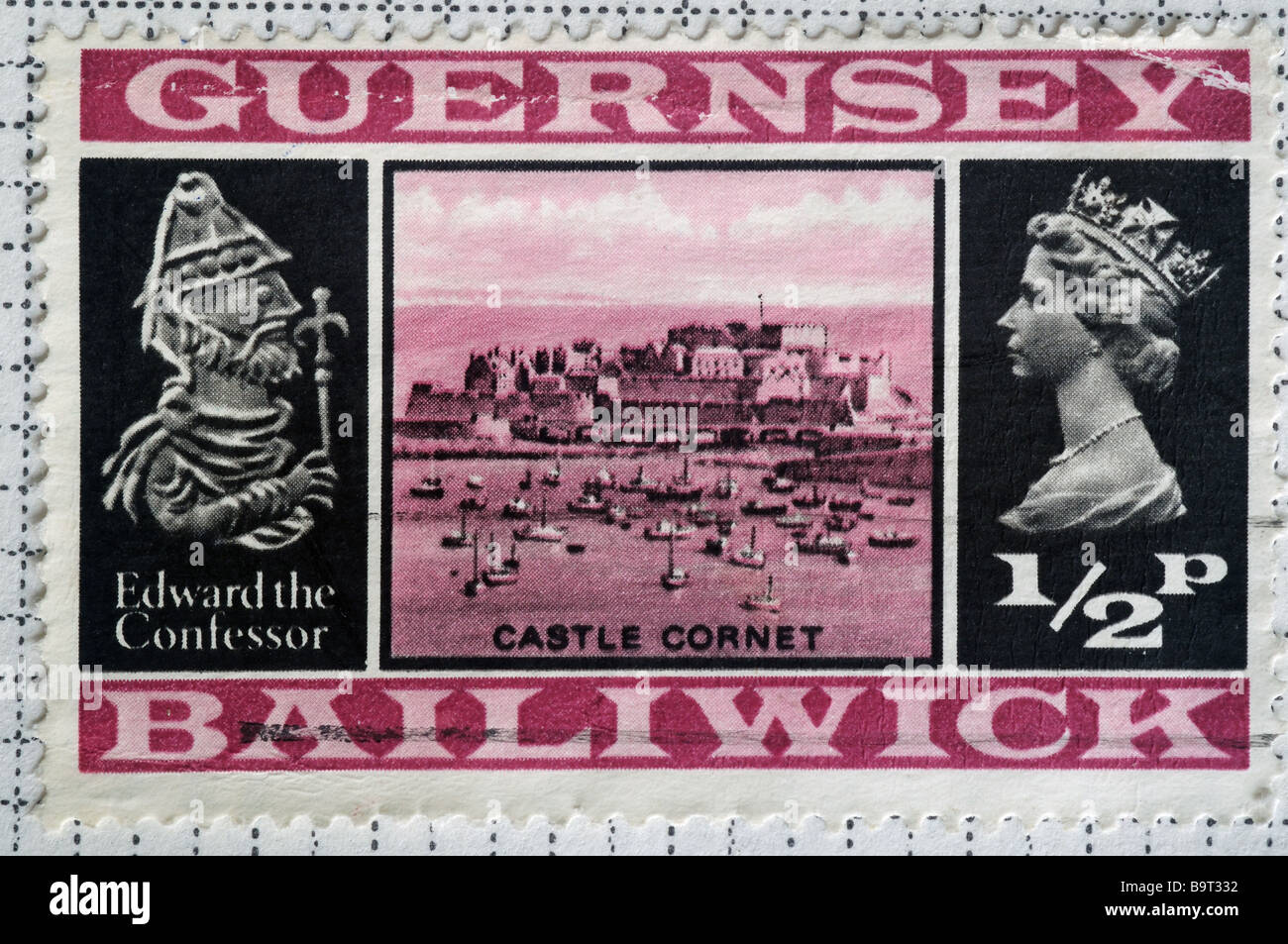 A half pence stamp from Guernsey Stock Photo