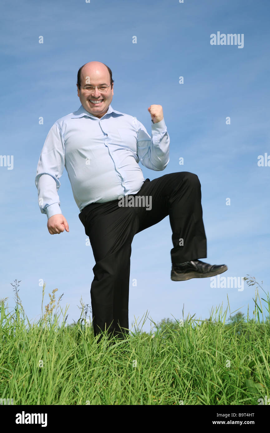 man grass step Stock Photo - Alamy