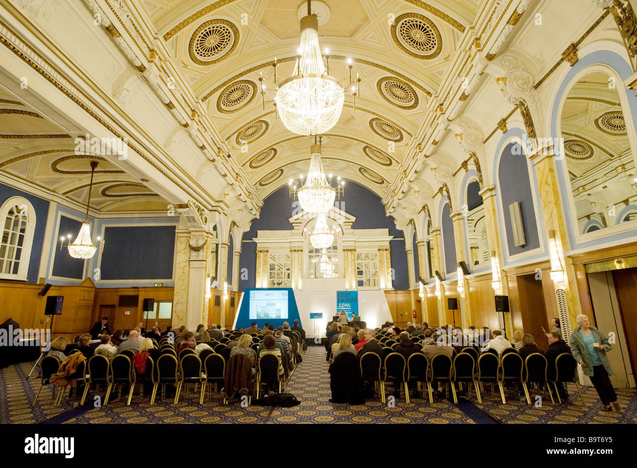 PROPERTY AUCTION BY MUSTBESOLD COM NEW CONNAUGHT ROOMS LONDON Stock Photo