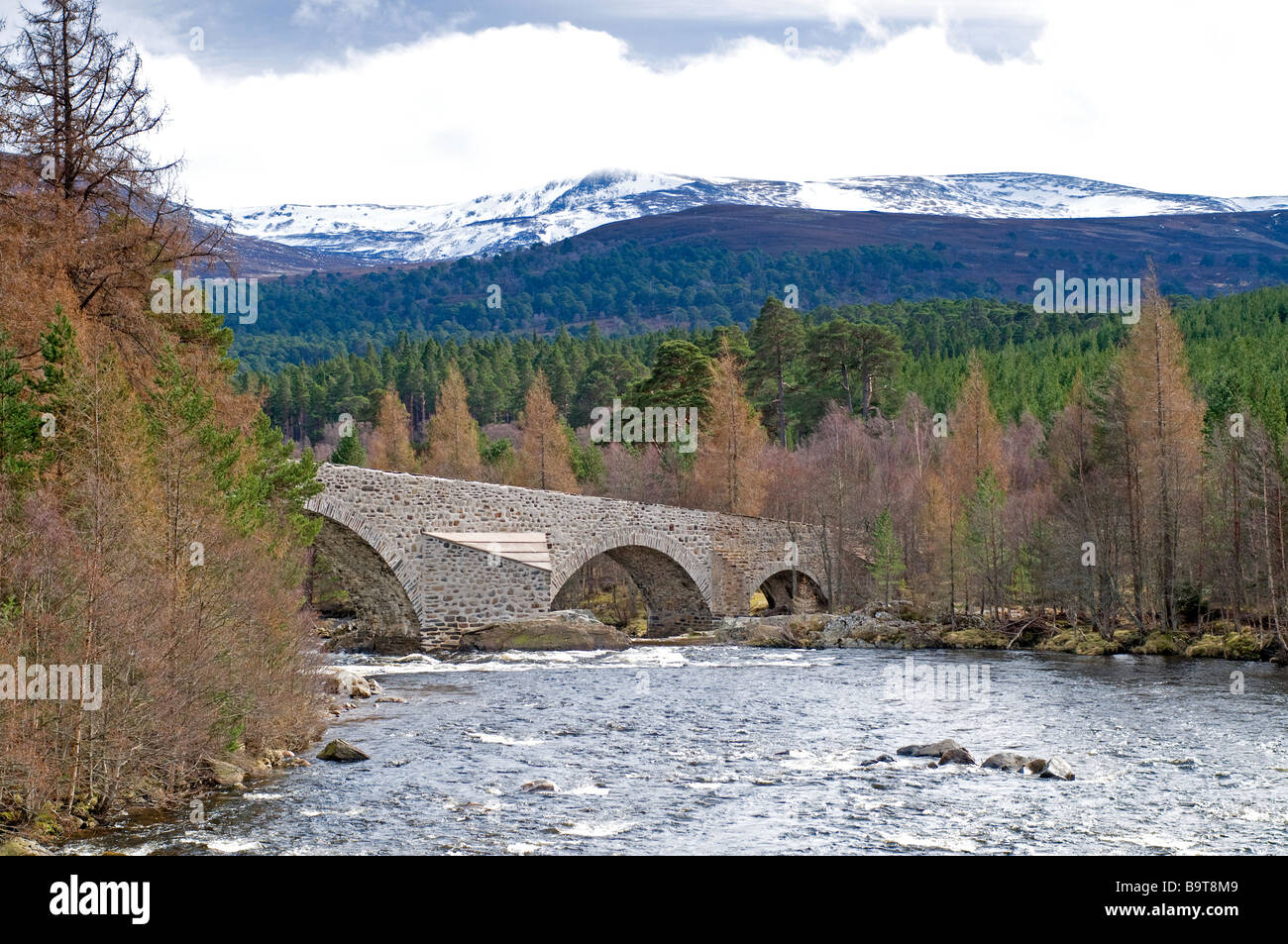 Invercauld Bridge over the River Dee near Balmoral in Royal Deeside