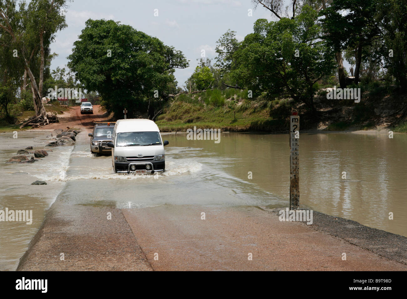 Crossing the East Alligator River with a four wheel drive, Arnhem land