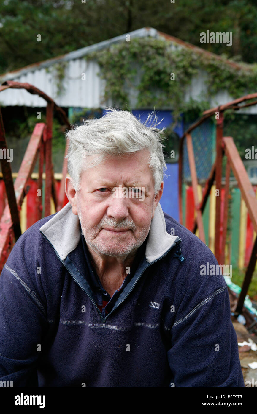Portrait of an older Irish man, Donegal, Republic of Ireland Stock
